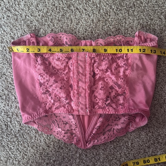 Vintage Christian Dior Pink Lace Lingerie Bustier Corset Size 36C - Picture 13 of 15